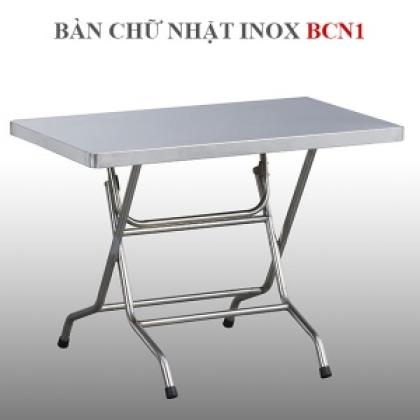Bàn Chữ Nhật Inox 1m BCN1