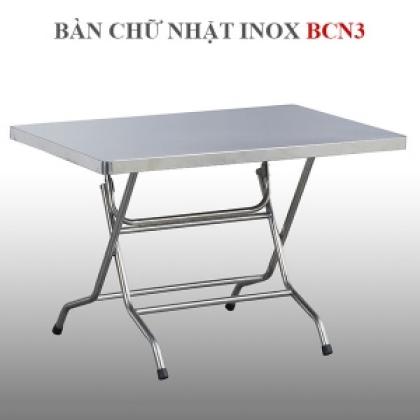 Bàn Chữ Nhật Inox 1.4m BCN3