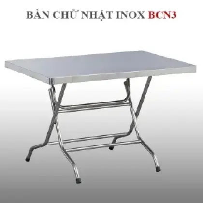 Bàn Chữ Nhật Inox 1.4m BCN3