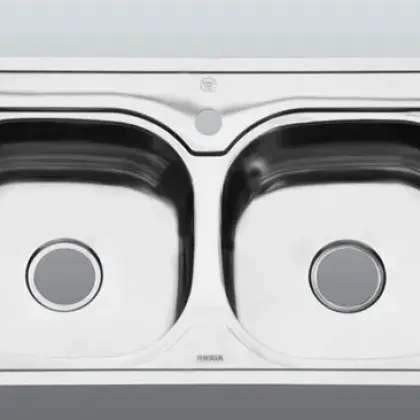 Chậu Rửa Chén Inox Hwata BD6 Hai Hộc