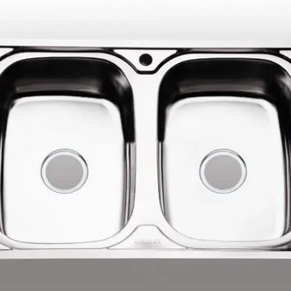 Chậu Rửa Chén Inox Hwata BD8 Hai Hộc