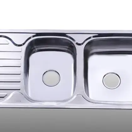 Chậu Rửa Chén Inox Hwata BDC1 Hai Hộc, Một Bàn