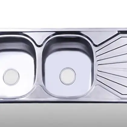 Chậu Rửa Chén Inox Hwata BDC6 Hai Hộc, Một Bàn