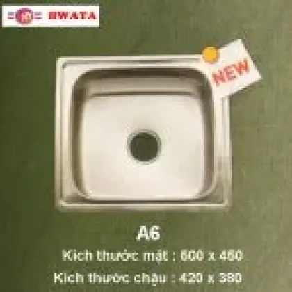 Chậu Rửa Chén Inox Hwata A6 Một Hộc
