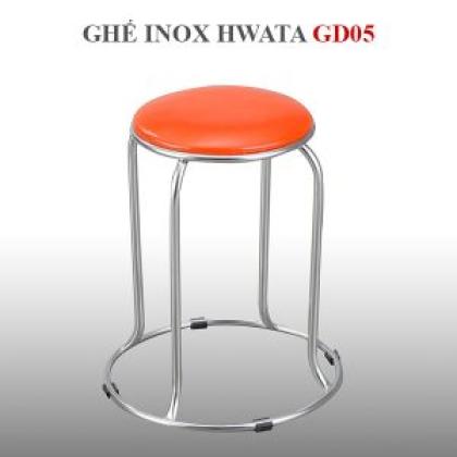 Ghế Đẩu Inox Mặt Simili Hwata GD08 thấp