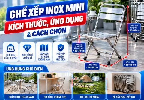 Ghế Xếp Inox Mini: Kích Thước, Ứng Dụng & Cách Chọn