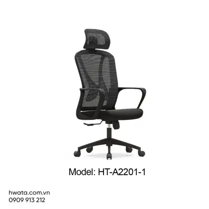 Ghế Xoay Văn Phòng Công Thái Học Lưng Lưới Có Tay Vịn Hwata HT-A2201-1