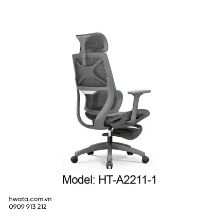 Ghế Xoay Văn Phòng Công Thái Học Lưng Lưới Có Tay Vịn Hwata HT-A2211-1