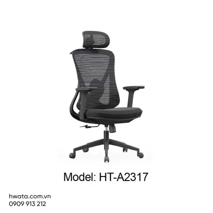 Ghế Xoay Văn Phòng Công Thái Học Lưng Lưới Có Tay Vịn Hwata HT-A2317