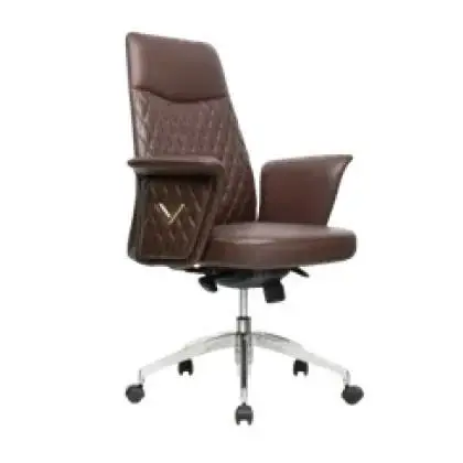 Ghế Xoay Văn Phòng Lưng Da Có Tay Vịn Hwata HT-DE2915B