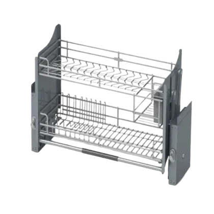 Kệ Kéo Inox Âm 2 Tầng Hwata HWK01