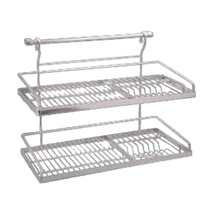Kệ Treo Tường Úp Chén Đĩa Cố Định Inox 2 Tầng Hwata HWKC2
