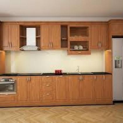 Kệ bếp inox 304 Hwata cửa gỗ sồi HWGS 05