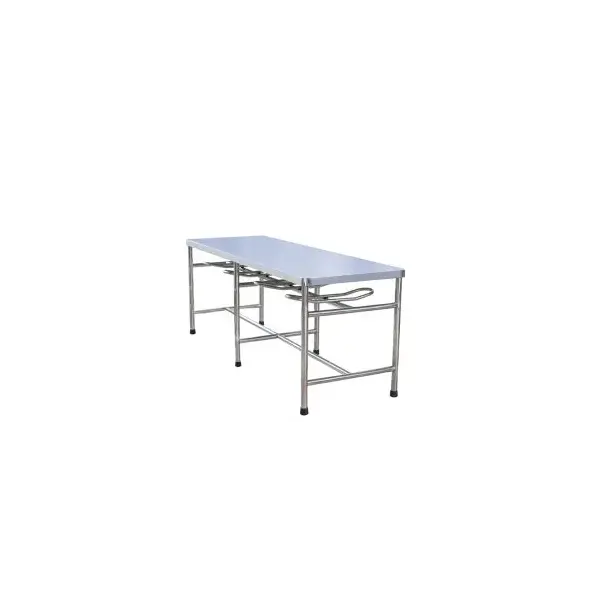 Bàn Chữ Nhật Inox Cố Định 2m có móc ghế BCN7