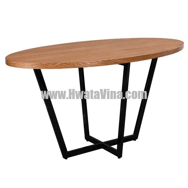 Bàn Vuông Chân Sắt Mặt Ván MFC