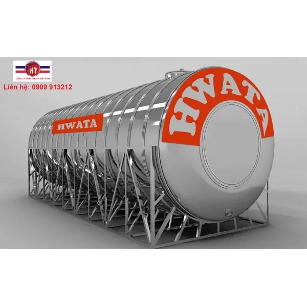 Bồn Nước Inox Hwata 7000L Ngang