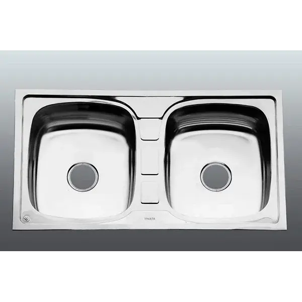 Chậu Rửa Chén Inox Hwata BD7 Hai Hộc