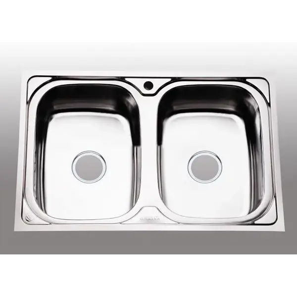 Chậu Rửa Chén Inox Hwata BD8 Hai Hộc