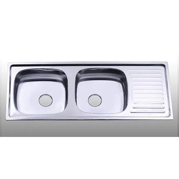 Chậu Rửa Chén Inox Hwata BDC3 Hai Hộc, Một Bàn