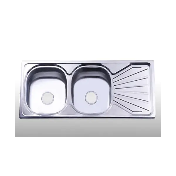 Chậu Rửa Chén Inox Hwata BDC6 Hai Hộc, Một Bàn