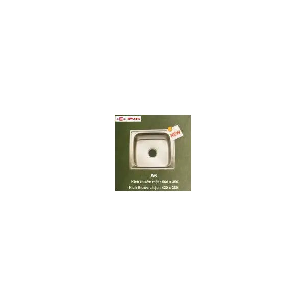 Chậu Rửa Chén Inox Hwata A6 Một Hộc