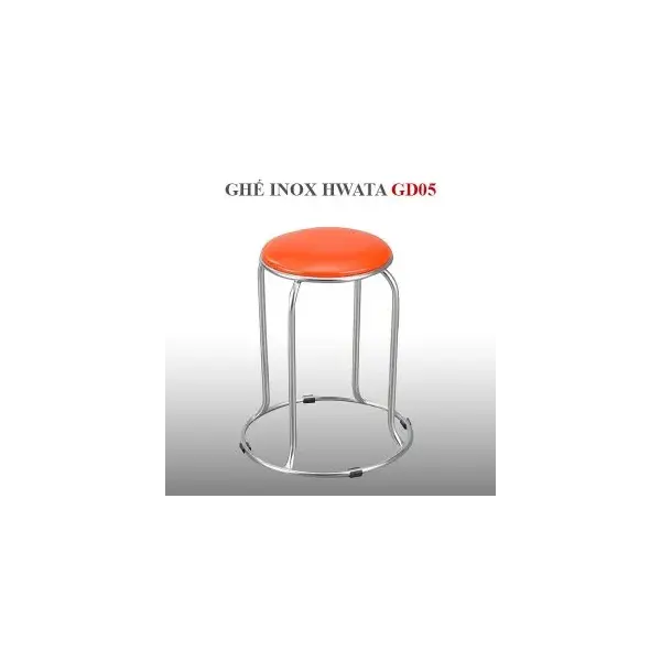 Ghế Đẩu Inox Mặt Simili Hwata GD08 thấp