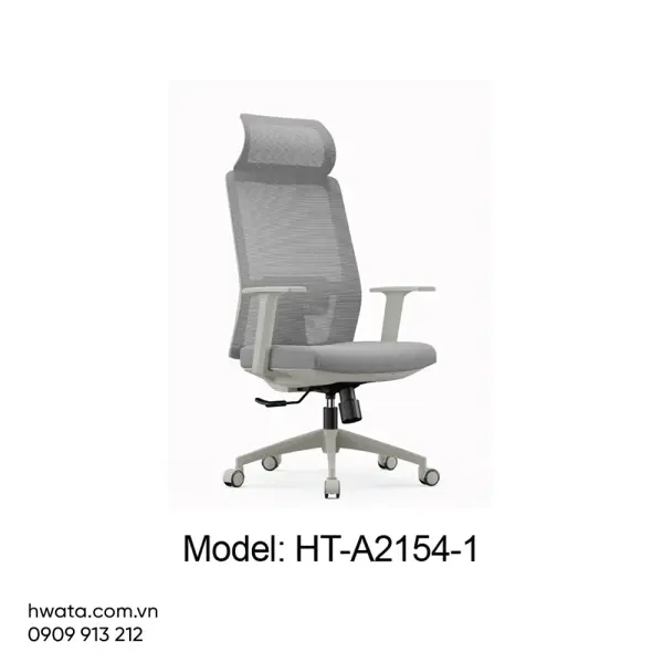 Ghế Xoay Văn Phòng Lưng Lưới Có Tay Vịn Hwata HT-A2154-1