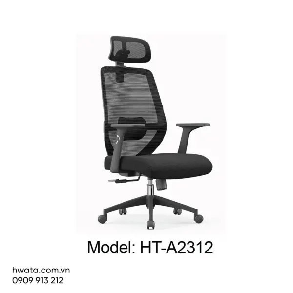 Ghế Xoay Văn Phòng Lưng Lưới Có Tay Vịn Hwata HT-A2312