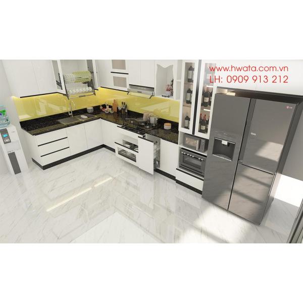 Kệ bếp inox 304 cửa Acrylic HWARC 07