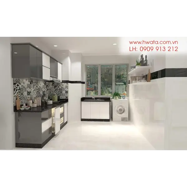 Kệ bếp inox 304 cửa Acrylic HWARC 05