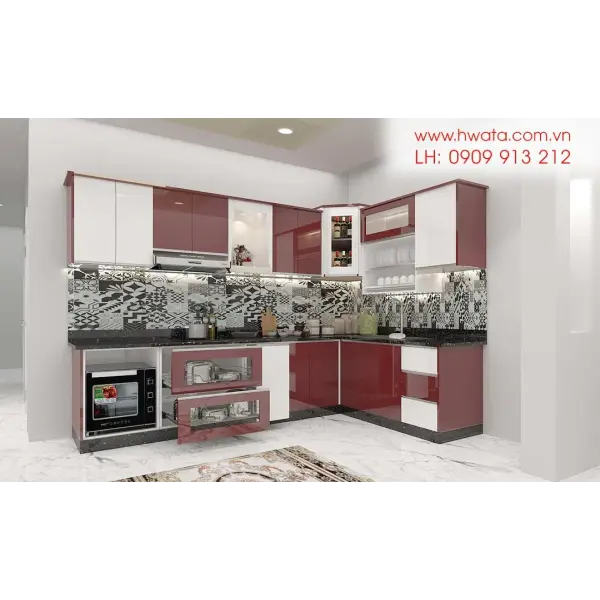 Kệ bếp inox 304 cửa Acrylic HWARC 11