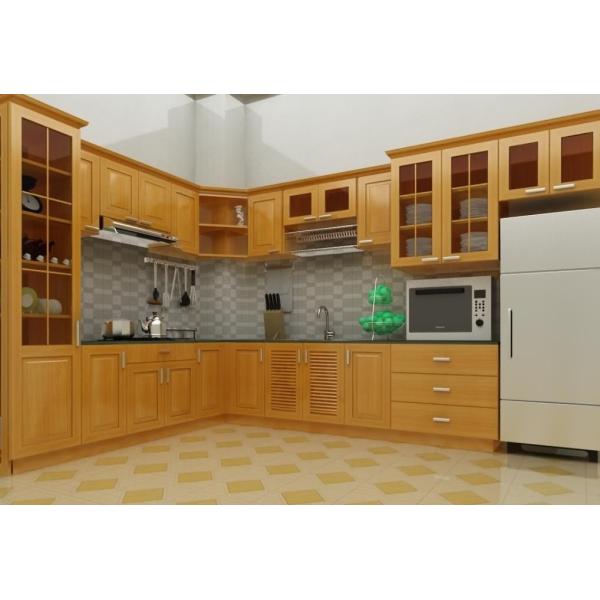 Kệ bếp cửa gỗ sồi HWGS 04