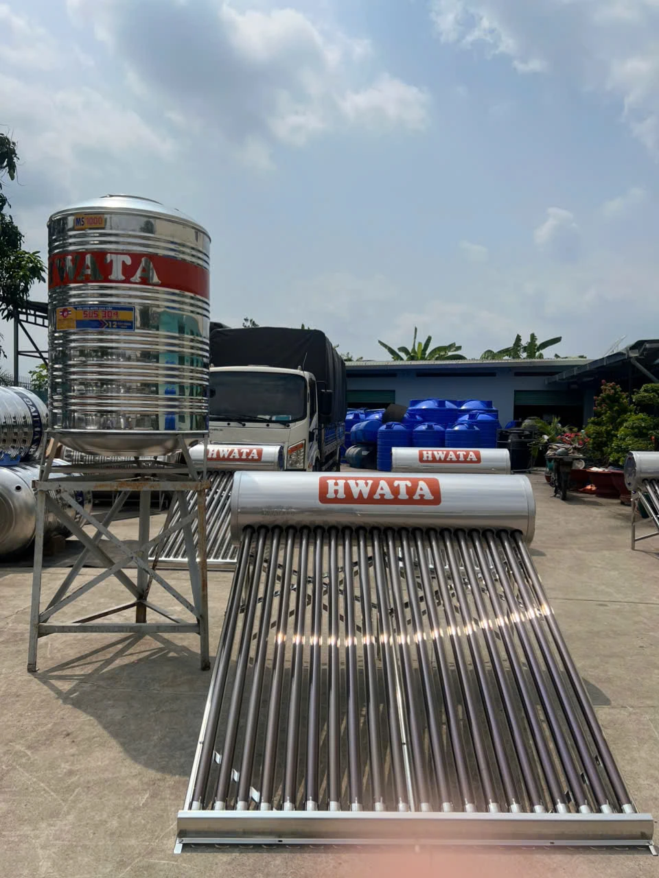 Bản vẽ kích thước máy nước nóng năng lượng mặt trời HWATA 200L 20 ống F58