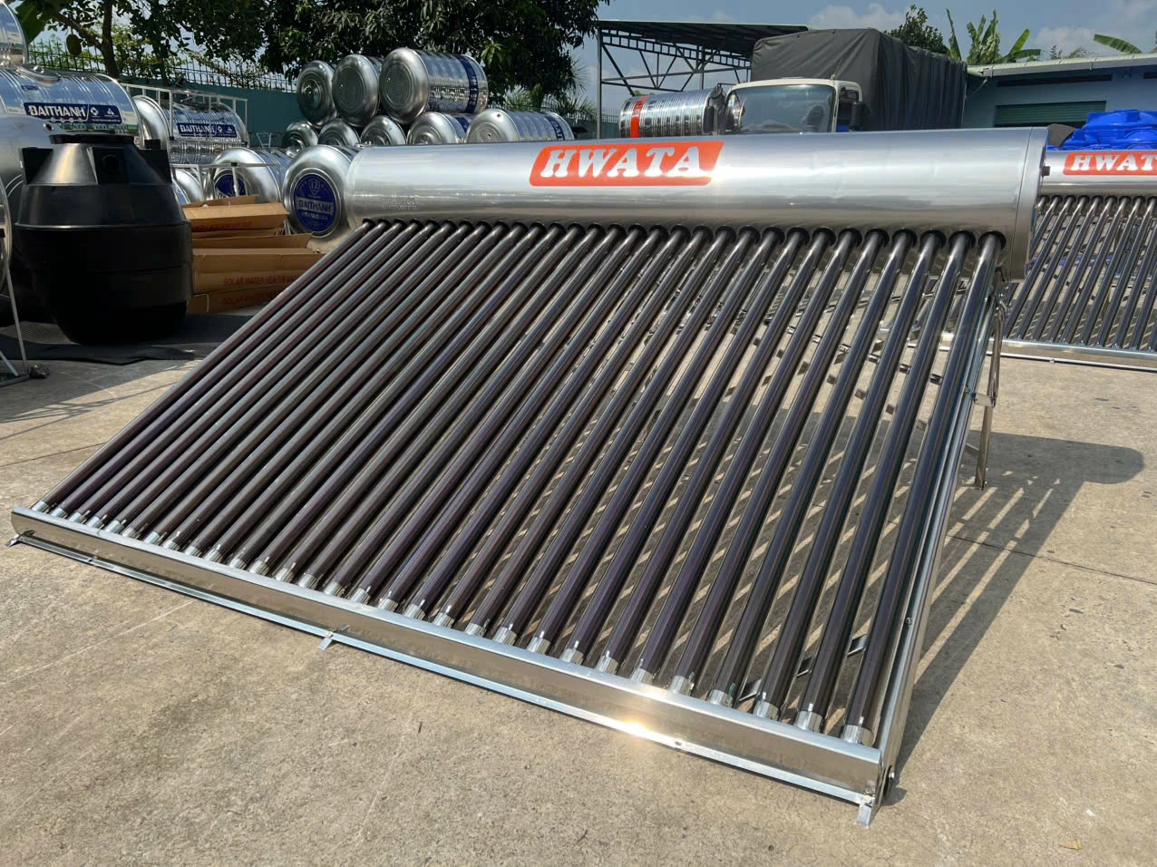 Bản vẽ kích thước HW304-300L Kích thước máy nước nóng năng lượng mặt trời Hwata 300L