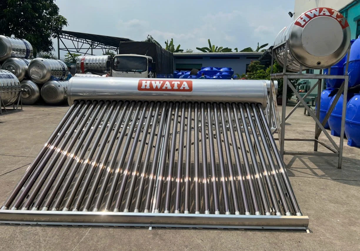 Máy Hwata HW304-300L 30 ống chân không F58 Máy nước nóng năng lượng mặt trời Hwata 300L 30 ống F58