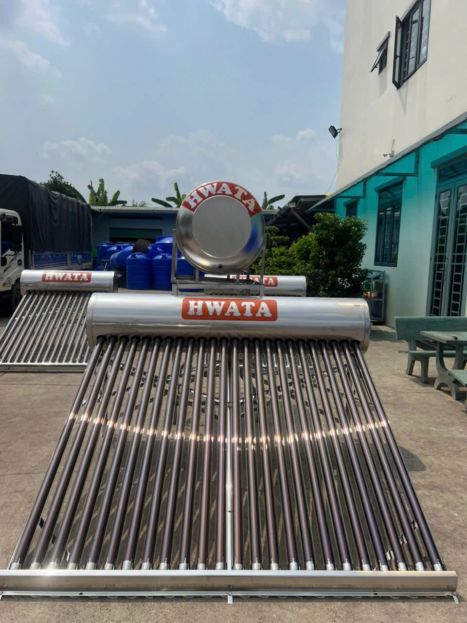 Kích thước máy HWATA 120L đến 300L trên mái Kích thước máy năng lượng mặt trời cho gia đình 120L đến 300L