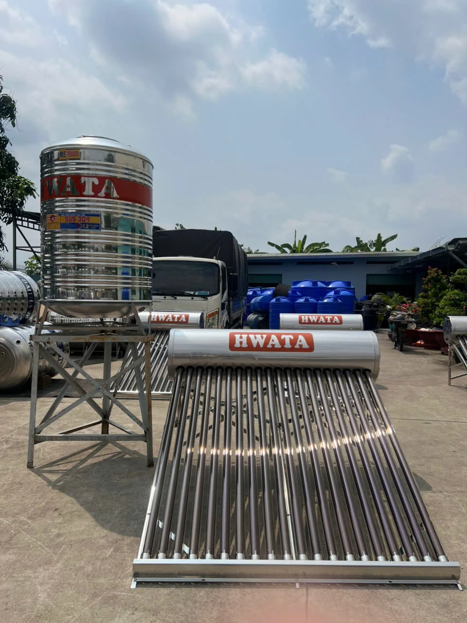 Nguồn nước lạnh cấp cho máy năng lượng mặt trời 120L Sơ đồ cấp nước cho máy năng lượng mặt trời Hwata 120L