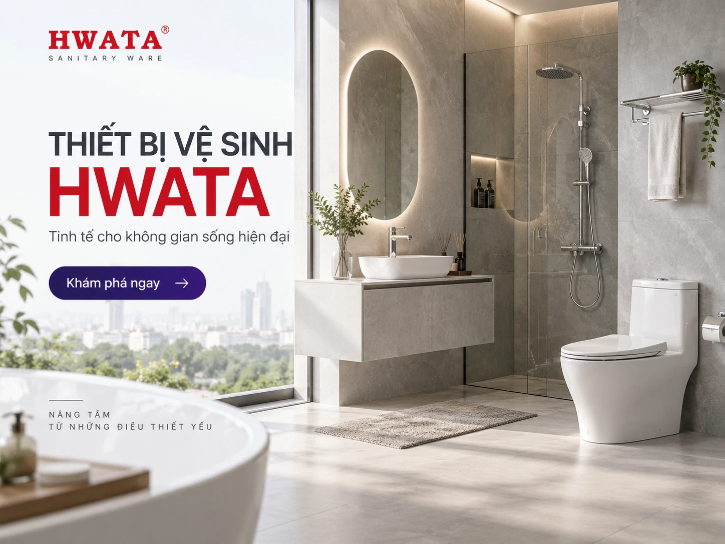 thiết bị vệ sinh HWATA cho phòng tắm gia đình và công trình