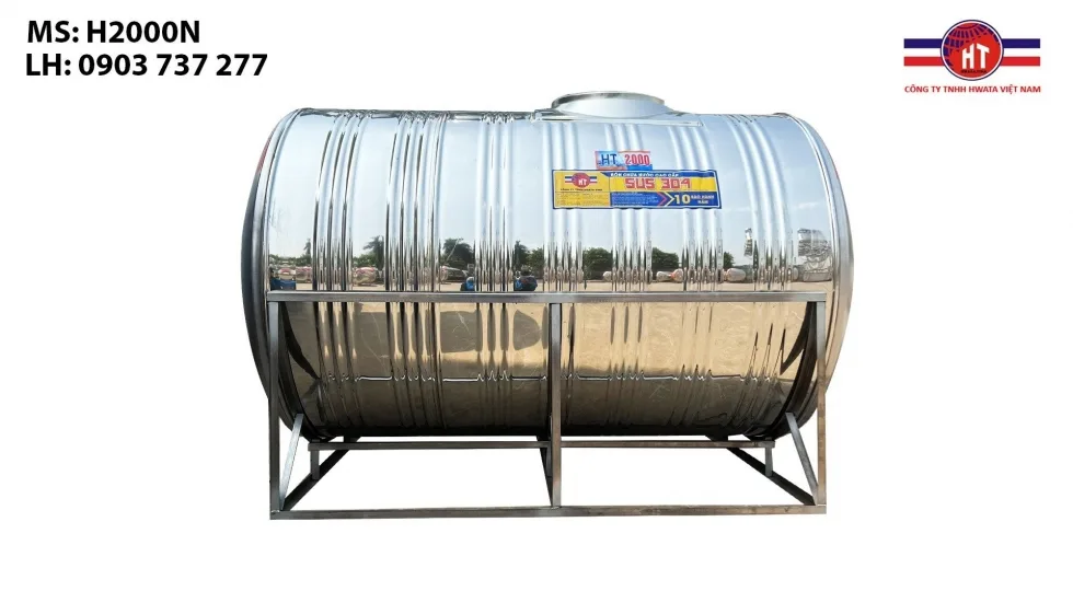 Bồn inox Hwata 1000l ngang