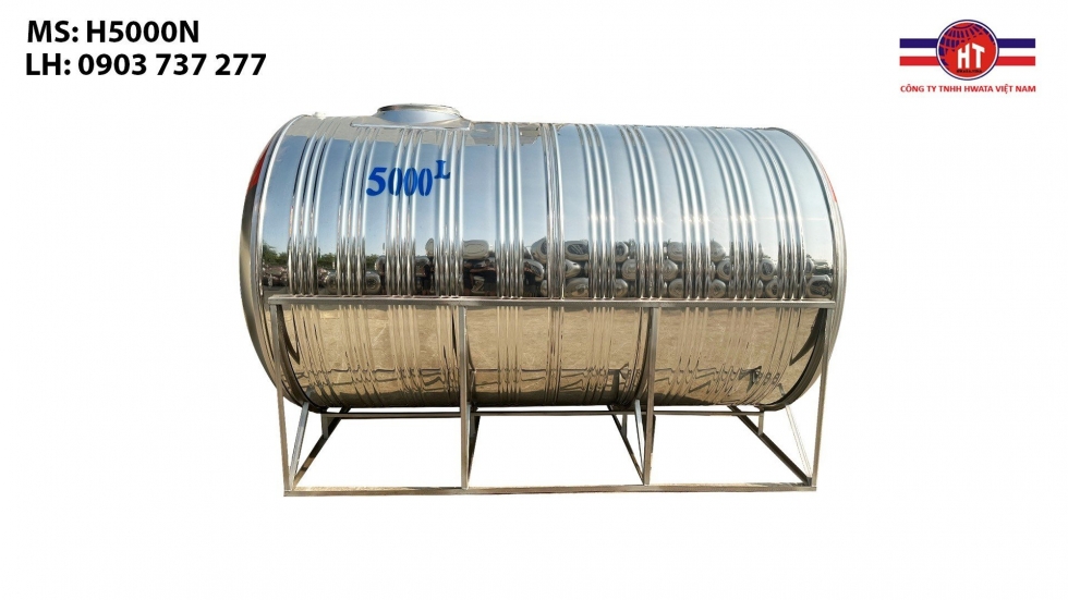 Bồn inox Hwata 5000l ngang