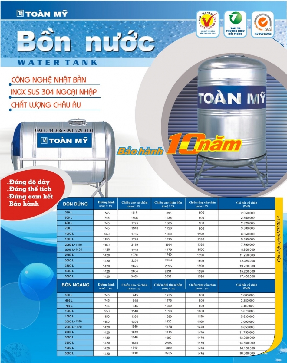 Bồn nước Toàn Mỹ