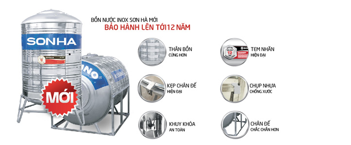 cách phân biệt bồn nước inox sơn hà thật